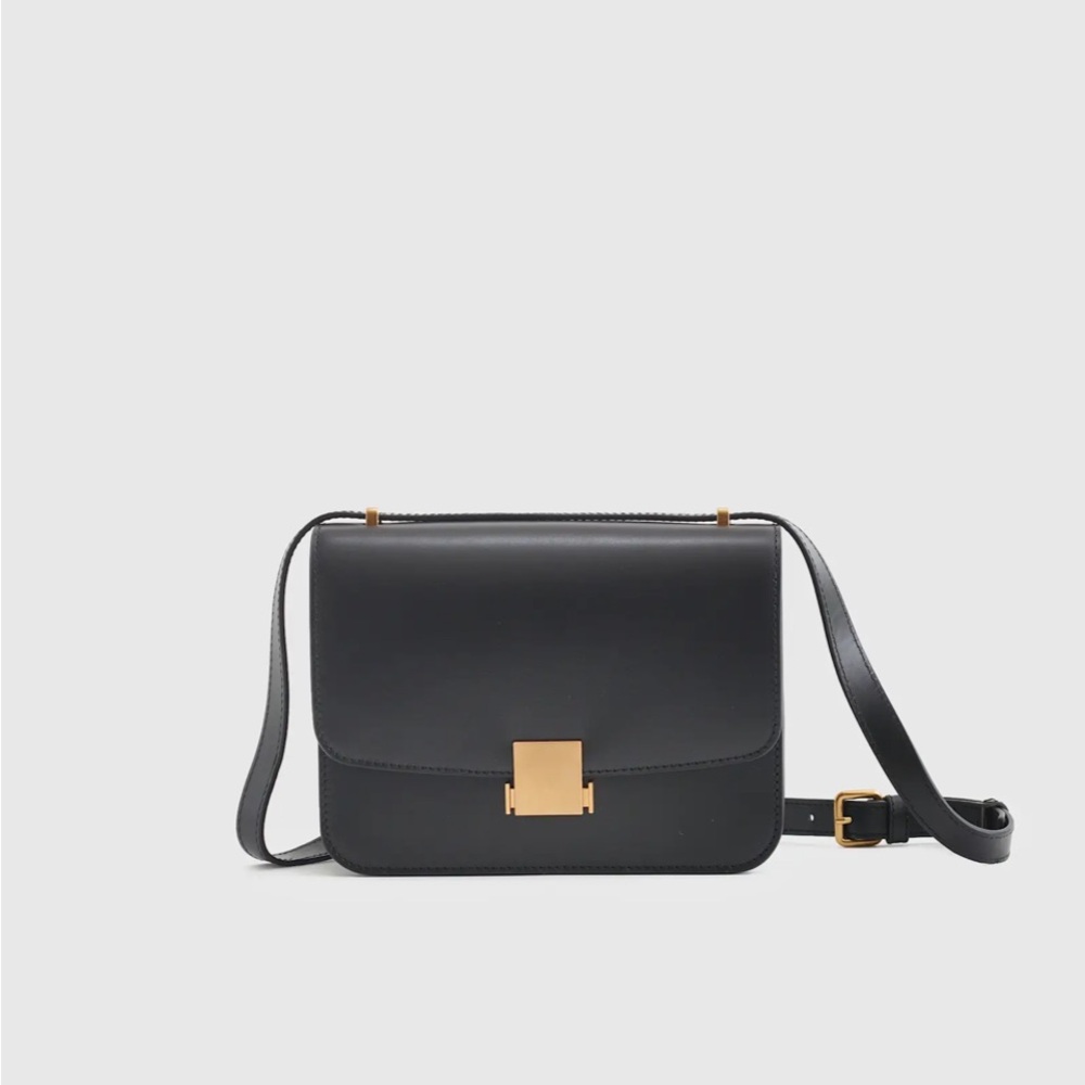 Quince Leather Box Shoulder Bag